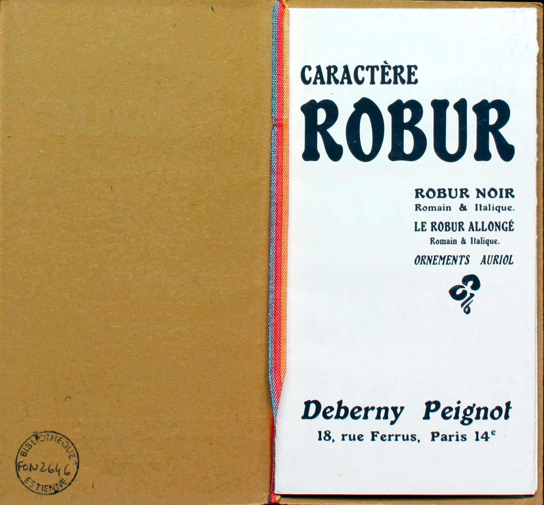Deberny Peignot’s “Robur”