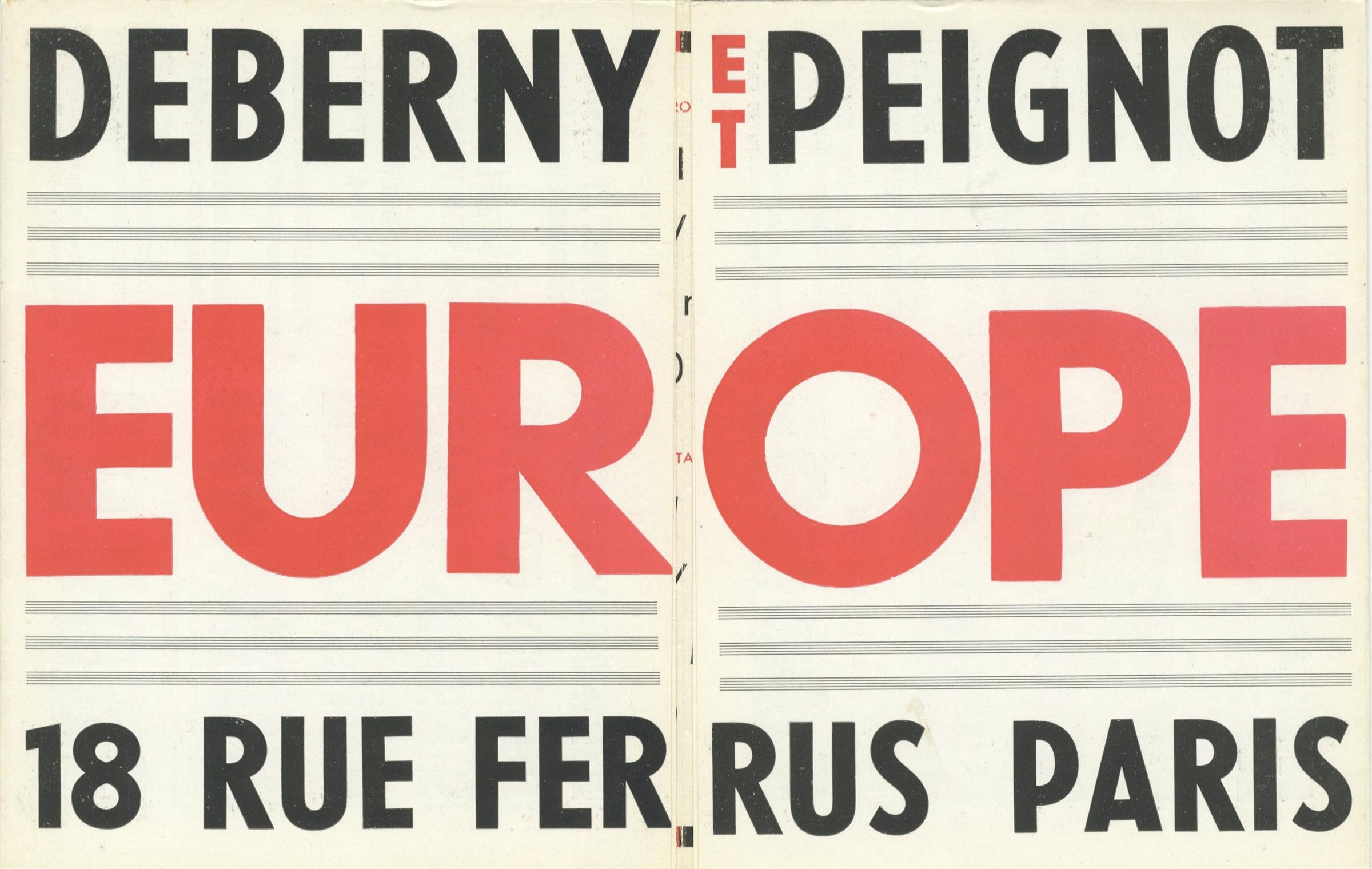 Deberny et Peignot, “Europe”: Beginnings of Futura in France (1928–1929)