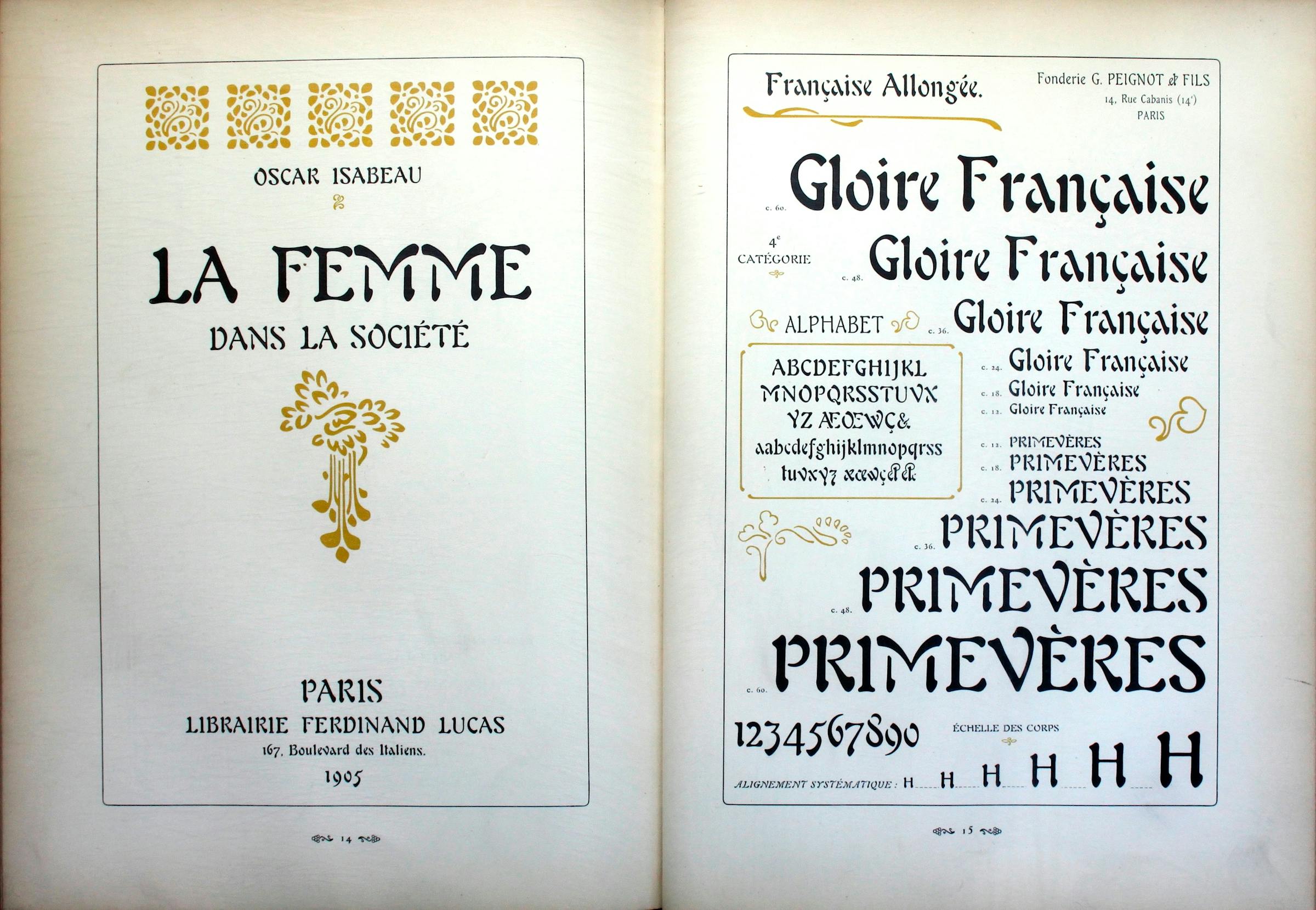 Specimen Général de la fonderie G. Peignot & Fils, 1903–1904