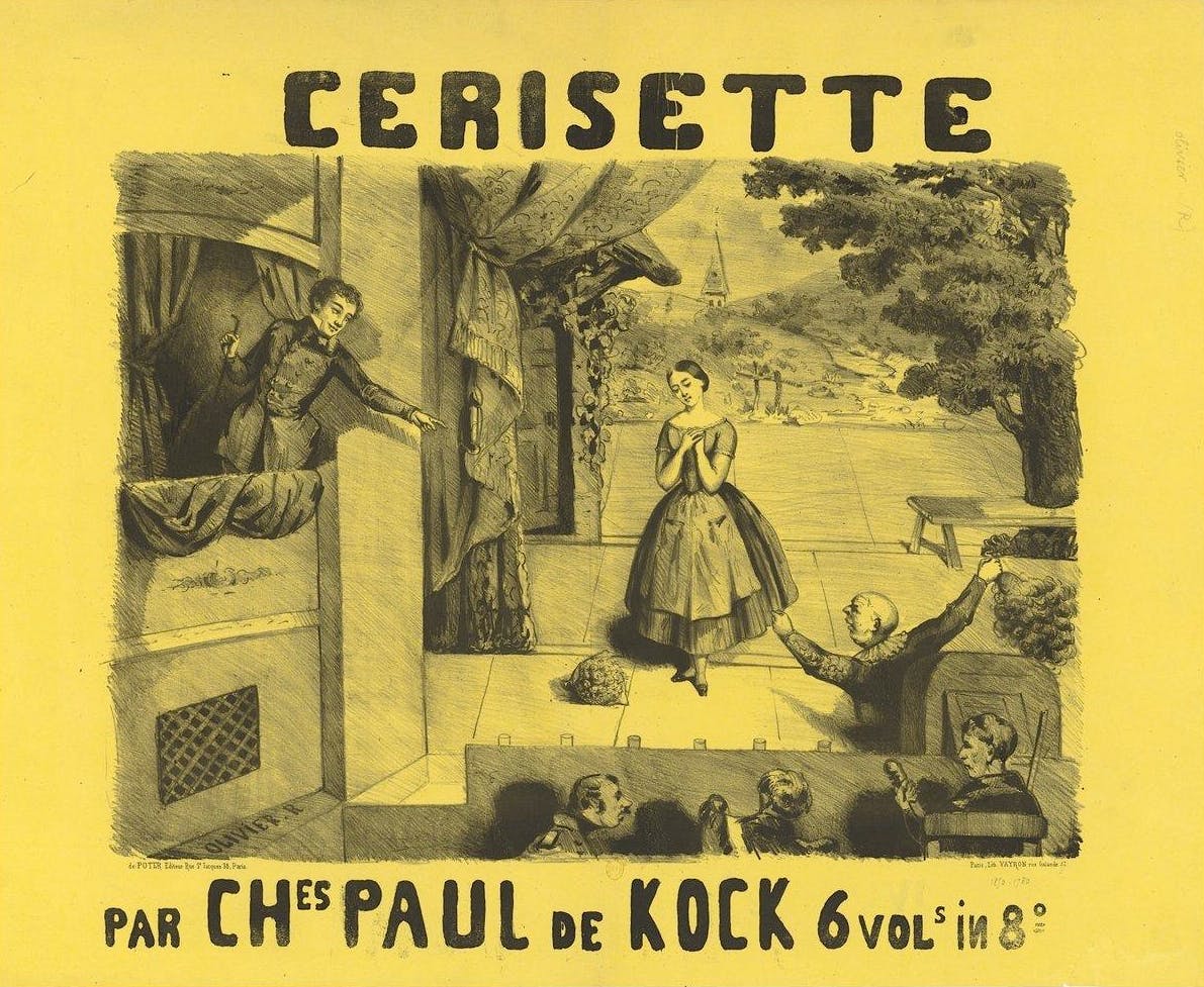 The bookstore poster in 1830s France