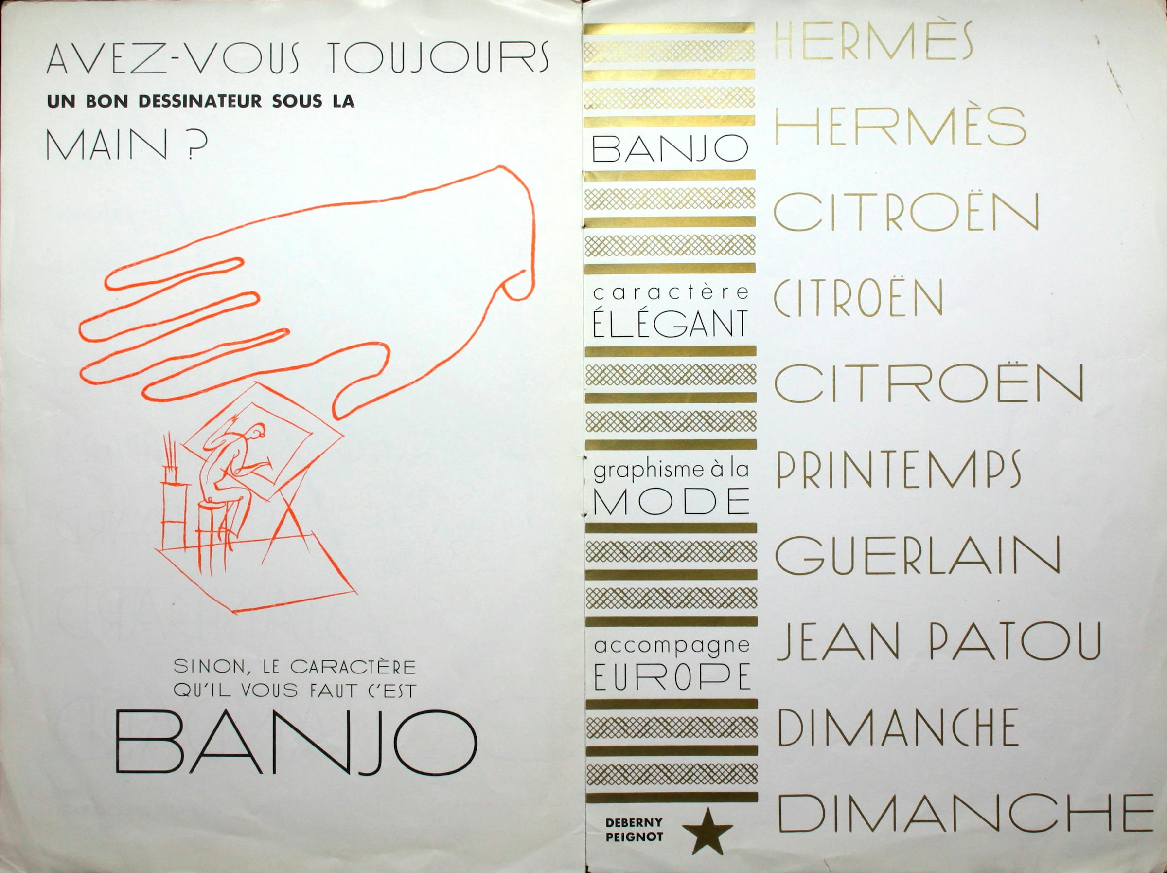 Deberny et Peignot, “Banjo”, 1932