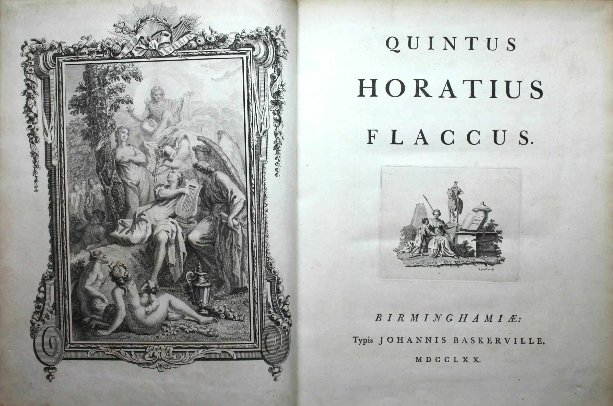 Baskervillle, Quintis Horatius Flaccus [Horace], 1770.